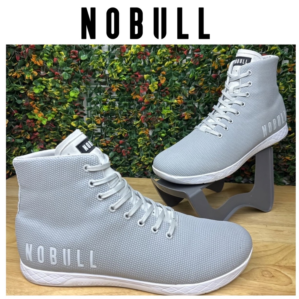 NWOT NOBULL Outwork High Top Weightlifting Shoes Sneakers in Arctic (Light Gray)